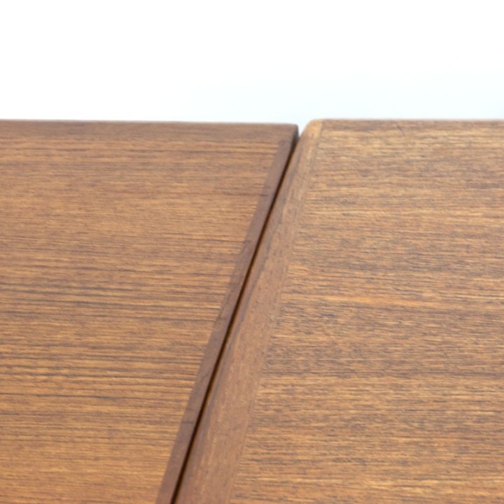 Vintage small Danish pull-out dining table