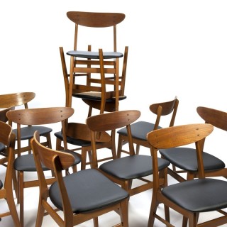 Partij vintage Farstrup stoelen model 210