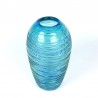 Vintage blauwe glazen vaas