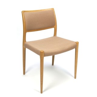 Vintage set van 4 N.O.Møller model 80 stoelen