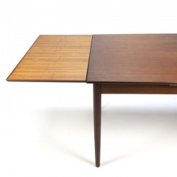 Danish teak vintage pull-out dining table