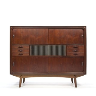 Deens vintage dressoir donker teakhout