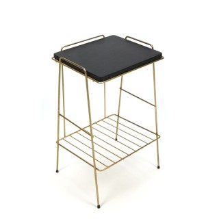 Vintage brass side-/ telephone table