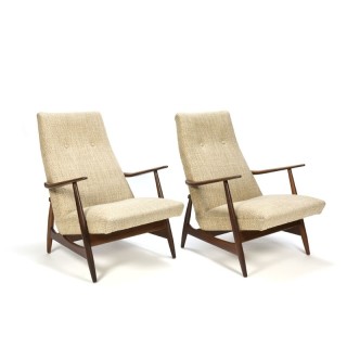 Vintage set van 2 fauteuil uit de jaren 50