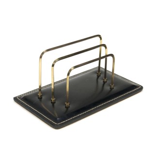 Vintage leather letter holder