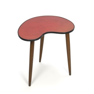 Vintage 50s kidney-shaped side table