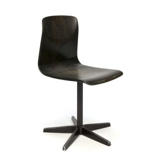 Vintage donkere Pagholz schoolstoel voor kinderen