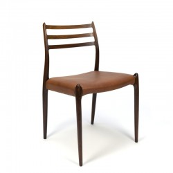 Vintage set van 4 stoelen N.O. Møller model 78 in palissander
