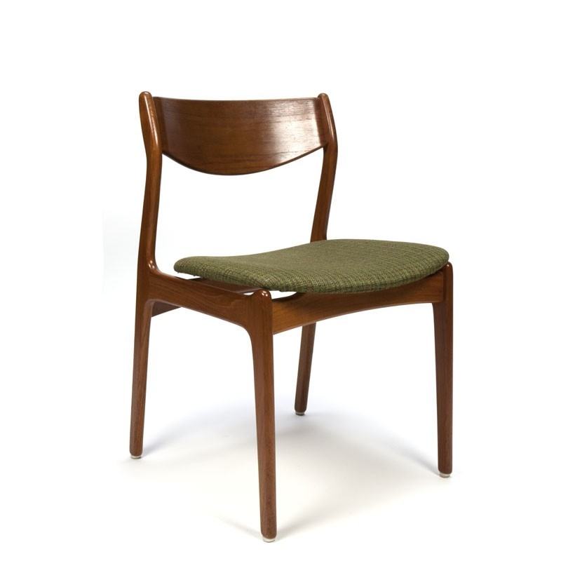 grijnzend Interpunctie Tarief Vintage Deense teakhouten design stoel groen - Retro Studio