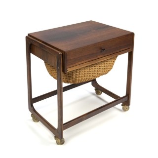 Deense vintage palissanderhouten bijzettafel/ meubel