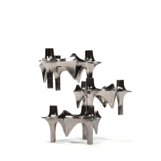 Vintage set of 3 Nagel candle holders