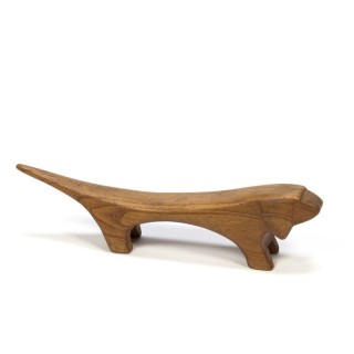 Decorative vintage wooden figurine