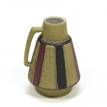 Small vintage green earthenware vase