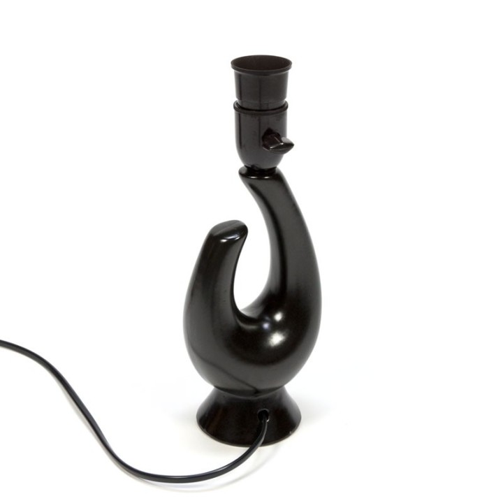 Vintage aardewerken lampenvoet jaren vijftig