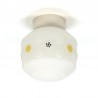 Vintage vijftiger jaren glazen plafondlamp
