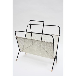 Metal magazine holder black/white - Retro Studio