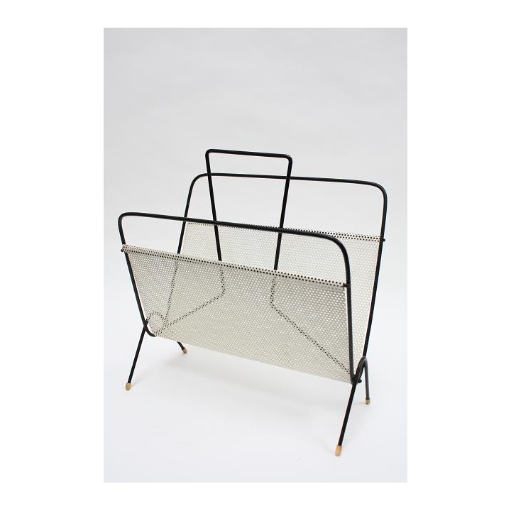 Metal magazine holder black/white - Retro Studio