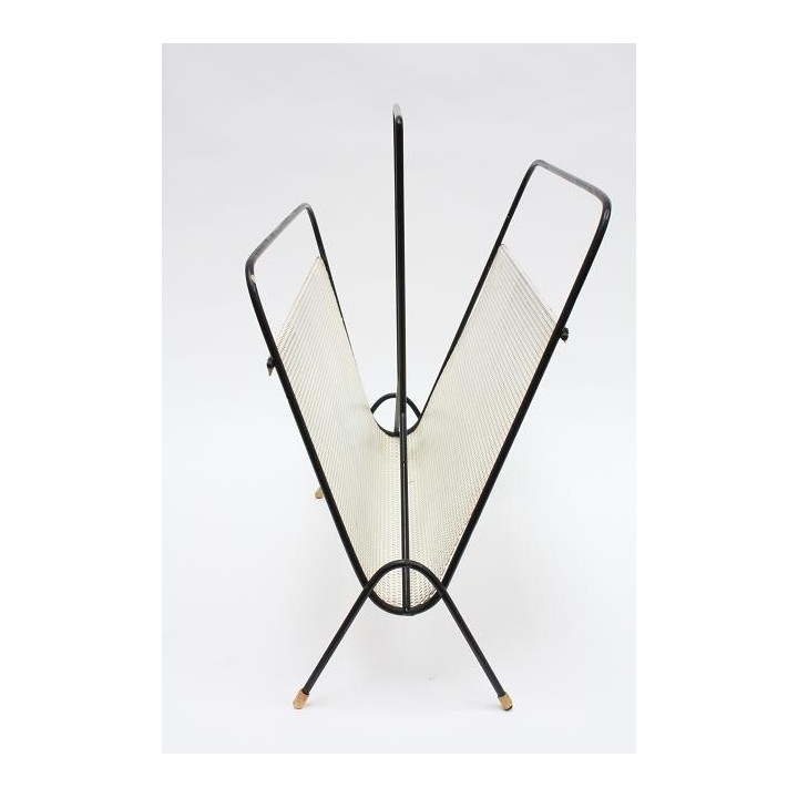 Metal magazine holder black/white - Retro Studio