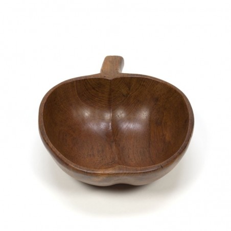 Vintage teak bowl Apple
