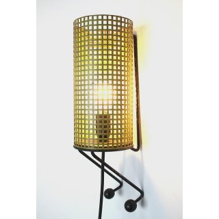 Metalen wandlamp geel - Retro Studio