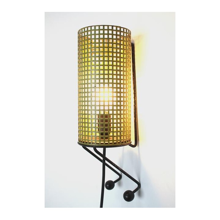 Metal wall lamp yellow - Retro Studio