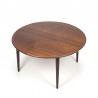 Vintage round Danish teak coffee table