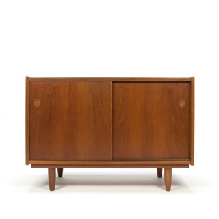 Vintage klein teakhouten Deense dressoir