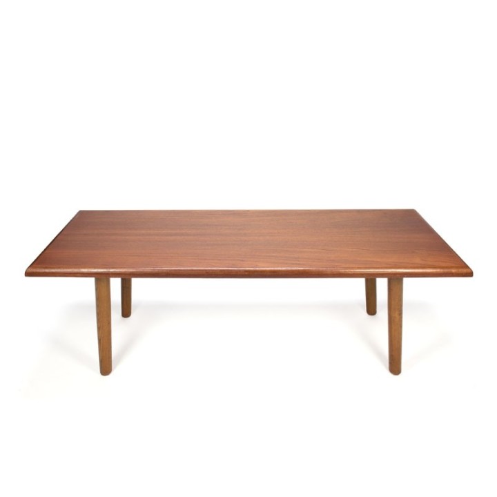 Deense vintage salontafel van teakhout