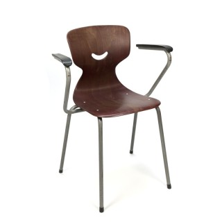 Industrial vintage chair with armrests by Galvanitas