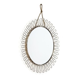 Vintage messing zon spiegel klein