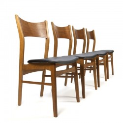 Danish vintage set of four dining chairs