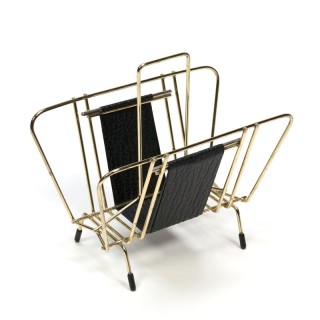 Brievenhouder messing/ skai vintage