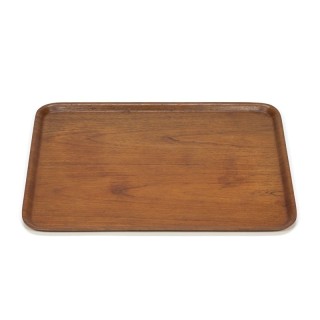 Groot model vintage dienblad van teakhout