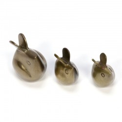 Vintage set of 3 brass mice