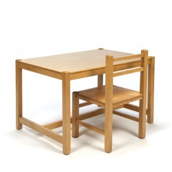Fjord vruchten mannelijk Vintage houten tafel en stoel voor kinderen - Retro Studio