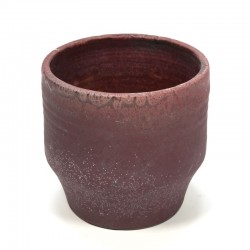 Vintage pink earthenware flowerpot by Mobach