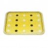 Vintage metal trayyellow with dots