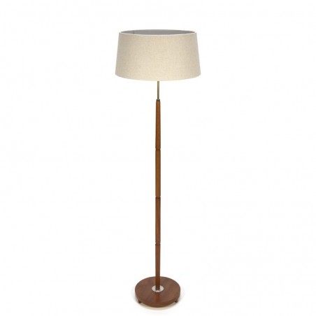 Teakhouten vintage Deense design vloerlamp