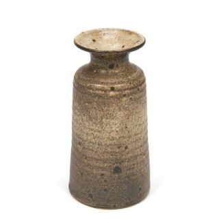 Vintage brown vase in brutalist style