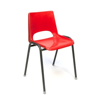 Plastic vintage jaren zeventig schoolstoeltje