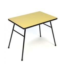 Vintage yellow Formica side table fifties