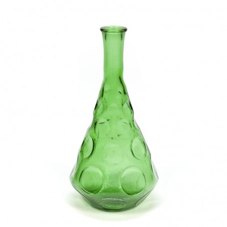 Vintage Italian glass carafe green