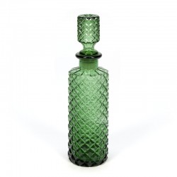 Green vintage decanter with stopper
