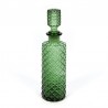 Green vintage decanter with stopper