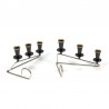 Vintage set with brass candlesticks fifties detail
