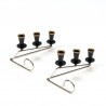 Vintage set with brass candlesticks fifties detail