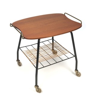 Vintage Deense serveerwagen jaren vijftig