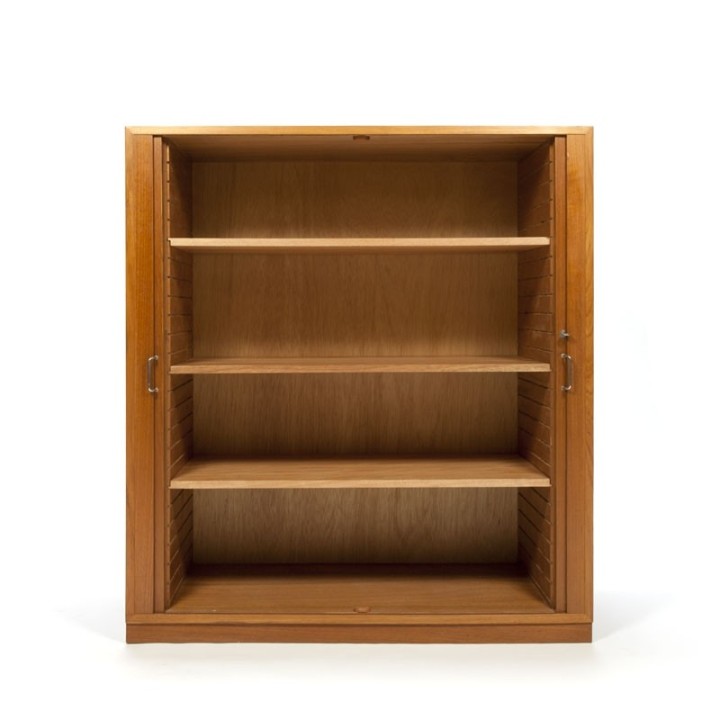 Deense vintage archiefkast van teakhout