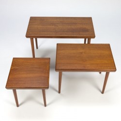 Vintage teak nesting tables set of 3