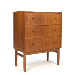 Vintage Danish small chest of drawers teak